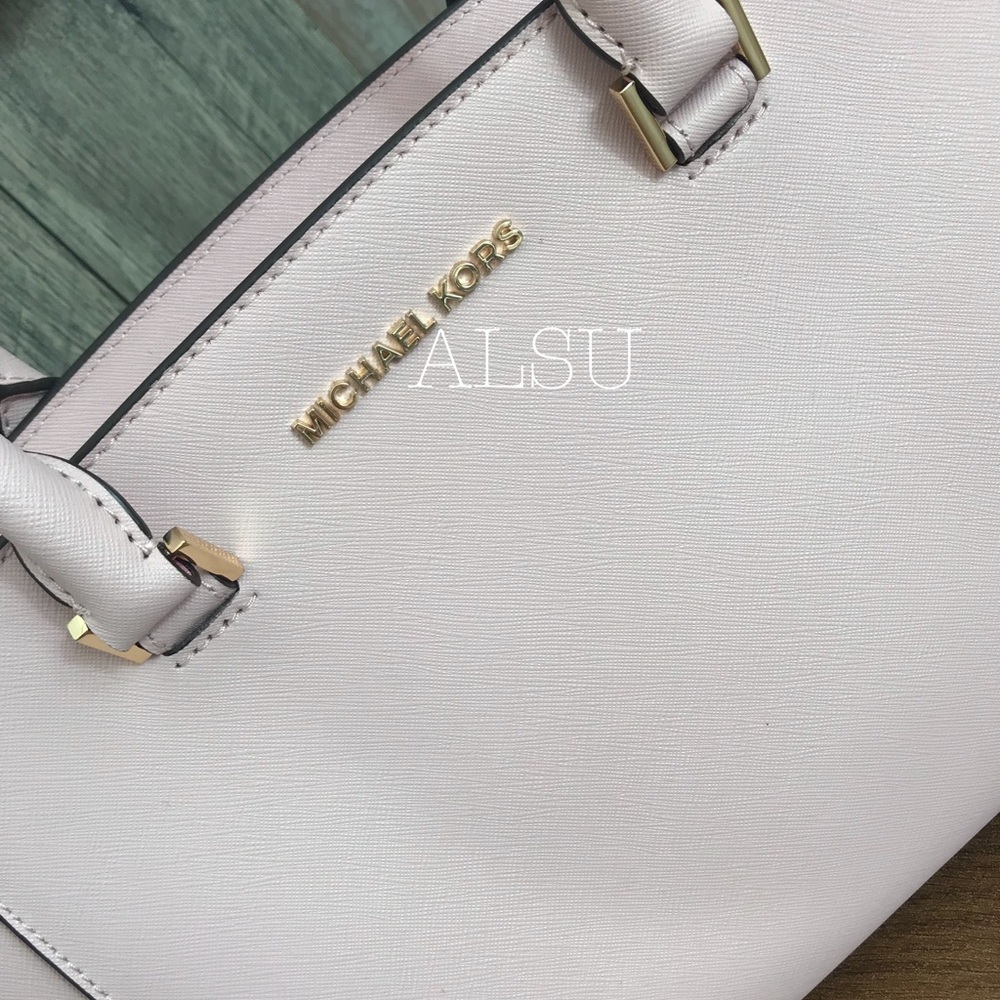 Michael Kors Med TZ Satchel Leather Blossom Rose W - Picture 5 of 8
